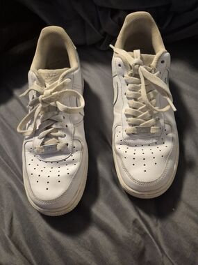 Nike Air Force 1 White Leather Sneakers